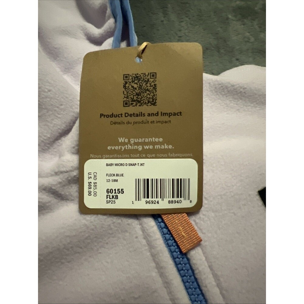 12-18M Patagonia Toddlers’ Micro D Snap-T Fleece Jacket - Picture 2 of 7